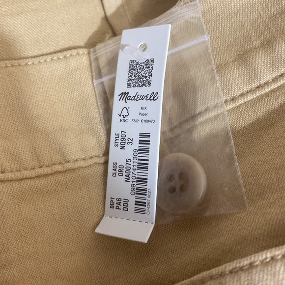 NWT MADEWELL The High Rise Sailor Shorts size women’s 32 - Picture 8 of 9